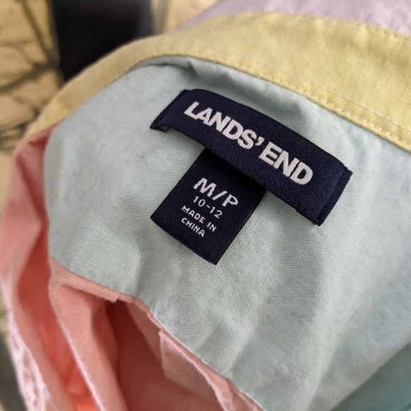 Pastel Rainbow Lands End Button Down - Picture 5 of 5